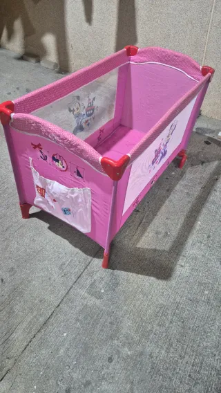 Parque cuna infantil rosa