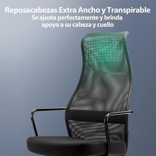 Silla de oficina ergonómica negro/negro NUEVA