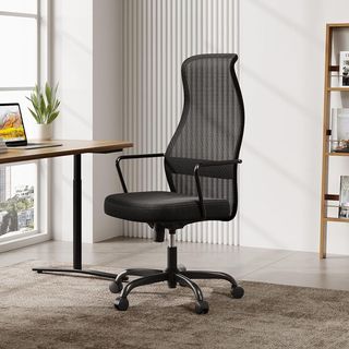 Silla de oficina ergonómica negro/negro NUEVA