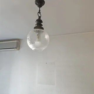 Lámpara de techo clásica cristal translúcido