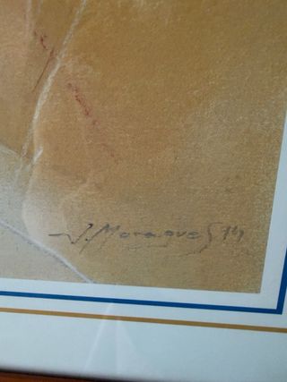 2 Quadri Astratti con Cornice in Legno