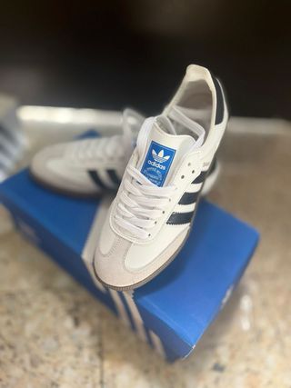 Tênis Adidas Samba Branco e Preto