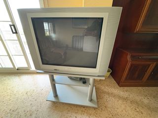 Televisor antiguo Philips con mueble incorporado