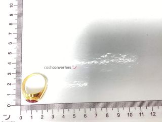 sello oro 18k con piedra con circonita