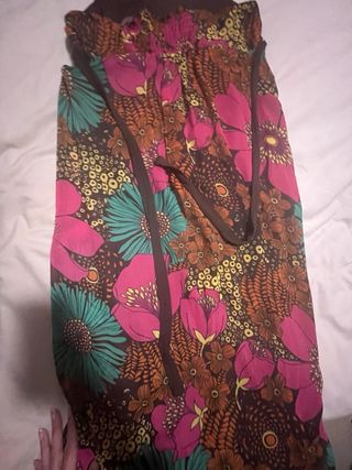 Vestido largo flores tirantes T34