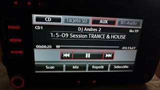 Radio CD Volkswagen RCD510 Blaupunkt.