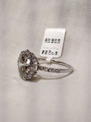 Anillo Oro 14k Diamantes Cultivados