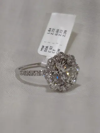 Anillo Oro 14k Diamantes Cultivados