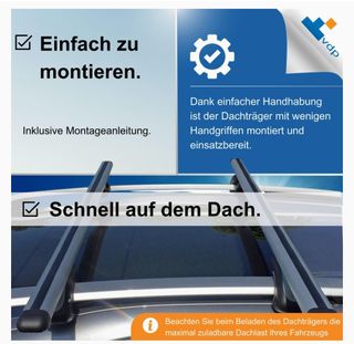 Soporte básico para vehículos con rieles de techo