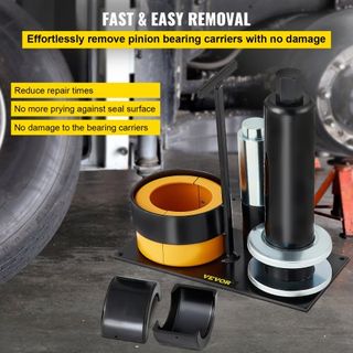 Extractor de Rodamientos de Carcasa y Piñón, Compatible con Rodamientos Dana 30, 40, 60, 70, Ford 9" Herramienta Extractora de Piñón con 2 Clamshells, Extractor de Rodamientos de Carcasa de Acero ...