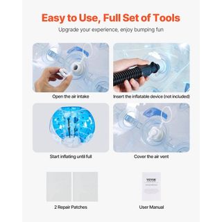 Bolas Inflables de Bumper 2-Pack, Bolas Zorb Sumo de 5FT/1.5M para Adolescentes y Adultos, Bolas de Burbuja Humana de PVC de 0.8mm para Juegos de Equipo al Aire Libre, Juguetes Bumper Bopper para ...