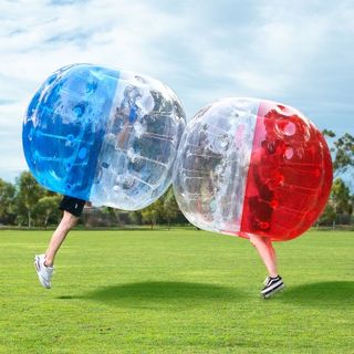 Bolas Inflables de Bumper 2-Pack, Bolas Zorb Sumo de 5FT/1.5M para Adolescentes y Adultos, Bolas de Burbuja Humana de PVC de 0.8mm para Juegos de Equipo al Aire Libre, Juguetes Bumper Bopper para ...