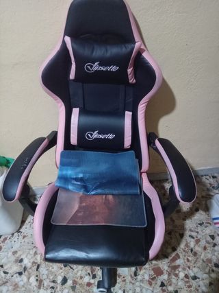 Silla Gaming Negra y Rosa