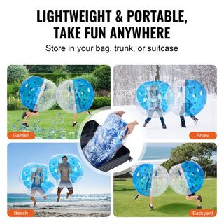 Bola Inflable de Choque 1-Pack, 5FT/1.5M Bolas Zorb Sumo para Adolescentes y Adultos, Bolas de Burbuja Humana de PVC de 0.8mm de Grosor para Juegos de Equipo al Aire Libre, Juguetes de Golpeador d...