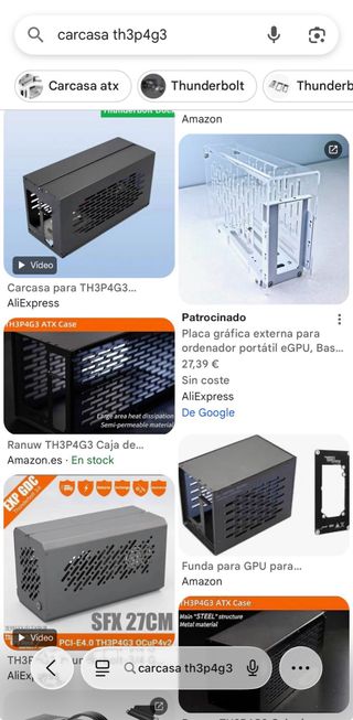 Base dock gráfica eGPU TH3P4G3 / Thunderbolt