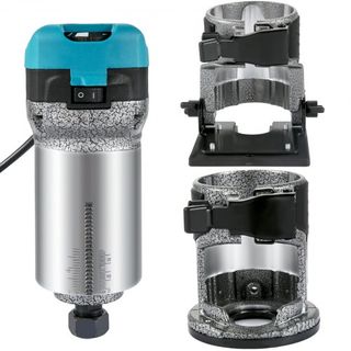 Herramienta Router, Router de Madera de 710W, Router para Carpintería con 3 Colet de Router, Herramienta Router de Madera con Base Fija, de Inmersión y de Inclinación, Router de Madera con Carcasa...