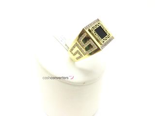 sello oro 18k con circonita
