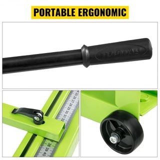 Cortadora de Azulejos Manual de 47 Pulgadas, Máquina de Corte de Azulejos de 1.4 Pulgadas, Cortadora de Azulejos de Cerámica y Porcelana con Guía Láser, Estructura de Acero al Carbono y Ruedas de ...