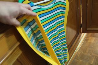 Poncho rayas multicolor y amarillo