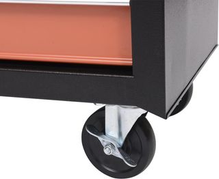 Carrello portautensili pratico e funzionale con cassettiera 61,5 x 33 x 76 cm Nero e Arancione