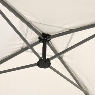 Gazebo Pieghevole Pop-Up, Gazebo da Giardino 3X3 M con Zanzariera e Borsa Trasportabile con Ruote, UV50+, Color Crema
