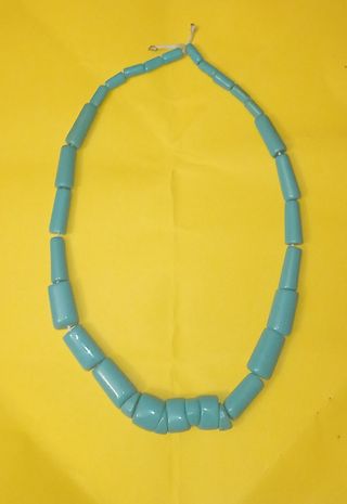 Collana in pasta di turchese lunga 80 cm