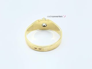 anillo oro 18k con piedra con circonita