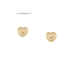 pendientes oro 18k con piedra