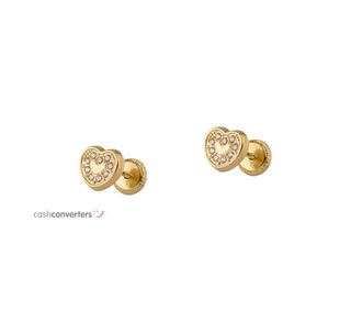 pendientes oro 18k con piedra