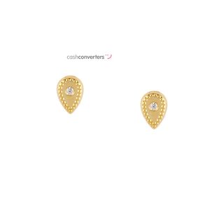 pendientes oro 18k con piedra