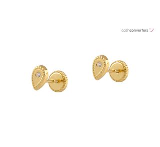 pendientes oro 18k con piedra