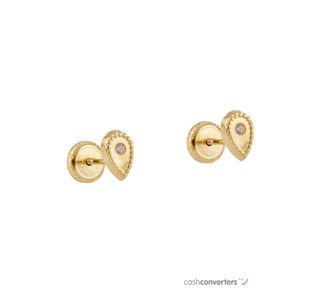 pendientes oro 18k con piedra