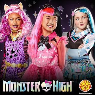 Rubies Peluca Draculaura para niñas, talla Standard. Oficial Monster High, para Carnaval, Navidad, Cumpleaños, Fiestas y Halloween.