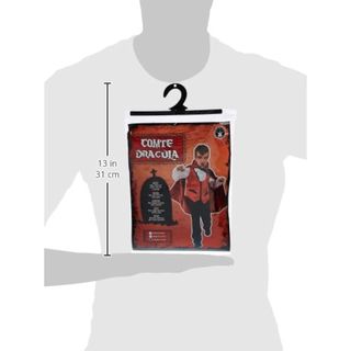 Rubies Disfraz Conde Drácula para niños y niñas, Camisa con chorrera, chaleco, pantalones y capa, Vampiro, Murcielago, Halloween, Cosplay y Fiestas