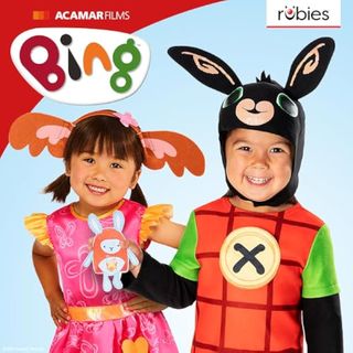 Rubies Official Bing Deluxe Child Costume, Kids Fancy Dress