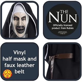 Rubies Disfraz Monja The Nun para adultos, Túnica, cinturón y máscara, Oficial The Nun Valak para Carnaval, Fiestas Temáticas