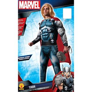 Rubie's 820006XL000 - Disfraz de Thor Deluxe Marvel - Avengers Heroes para adultos, azul, XL