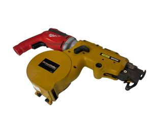 taladro electrico milwaukke + stanley bostitch dws4000q+adaptador grapadora stanley