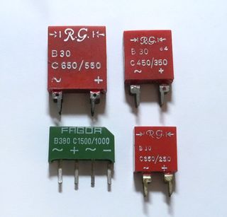LOTE DE 17 PUENTES DE DIODOS GRAETZ RECTIFICADOR