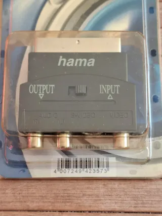 Adaptador Hama Scart a 3 RCA/S-Video