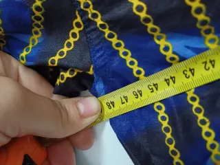 Camicia uomo fantasia righe oro e blu