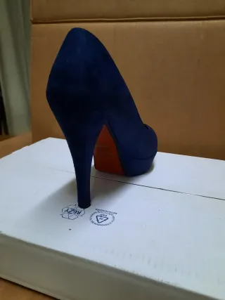 Scarpe décolleté con tacco, blu