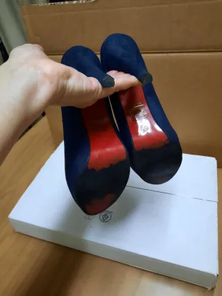 Scarpe décolleté con tacco, blu