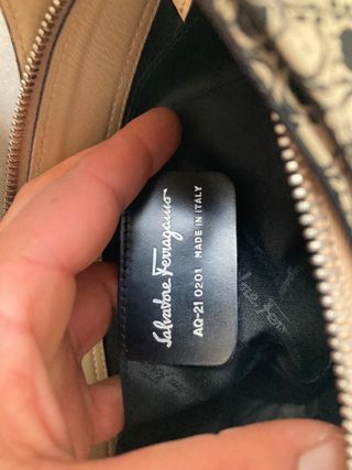 Borsa Salvatore Ferragamo Beige/Nero