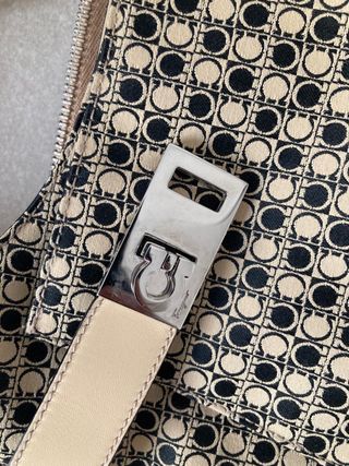 Borsa Salvatore Ferragamo Beige/Nero