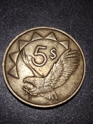 Moneda Namibia 5 Centavos Águila