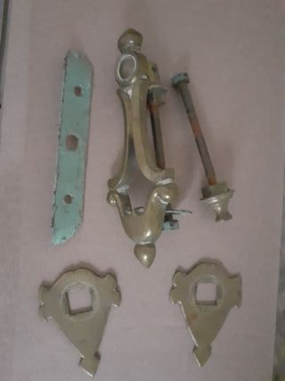 Llamador antiguo completo herrajes metálicos