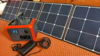 Kit completo de energía bateria y panel solar por
