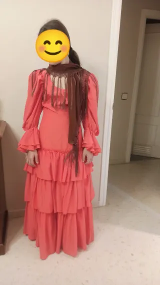 Traje Flamenca Verde y Rojo