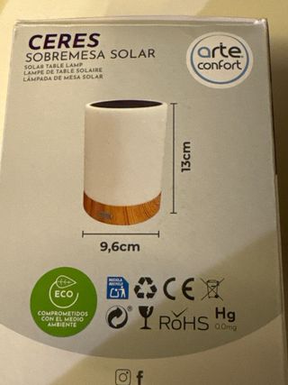 Lámpara Solar de Sobremesa Arteconfort